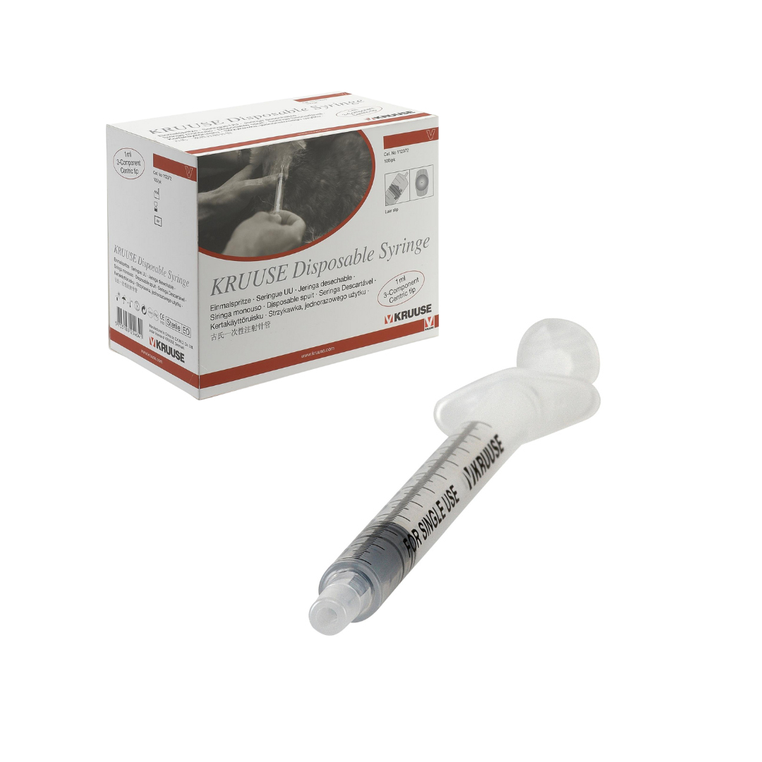 Seringa Descartável kruuse Concêntrica 3 corpos