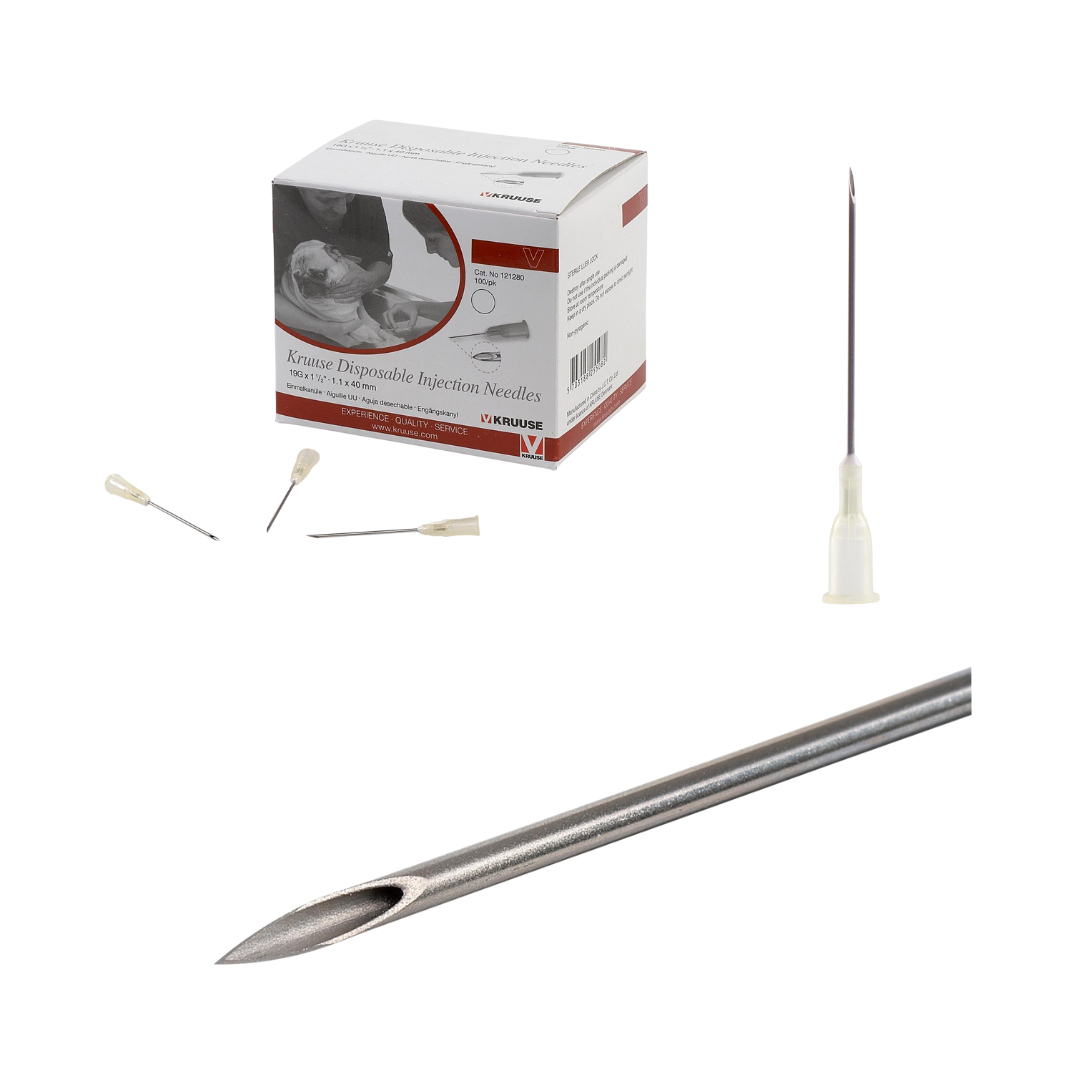 Agulha Descartável Kruuse Beje 19G x 1 1/2" - 1