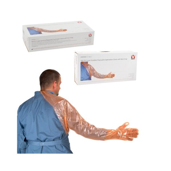 Luvas Krutex, Super Sensíveis com protetor de ombro – Laranjas