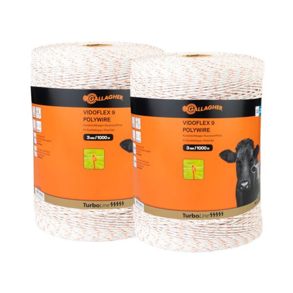 Pack Fio Vidoflex 9C Turboline Plus, Branca 2×1000 m